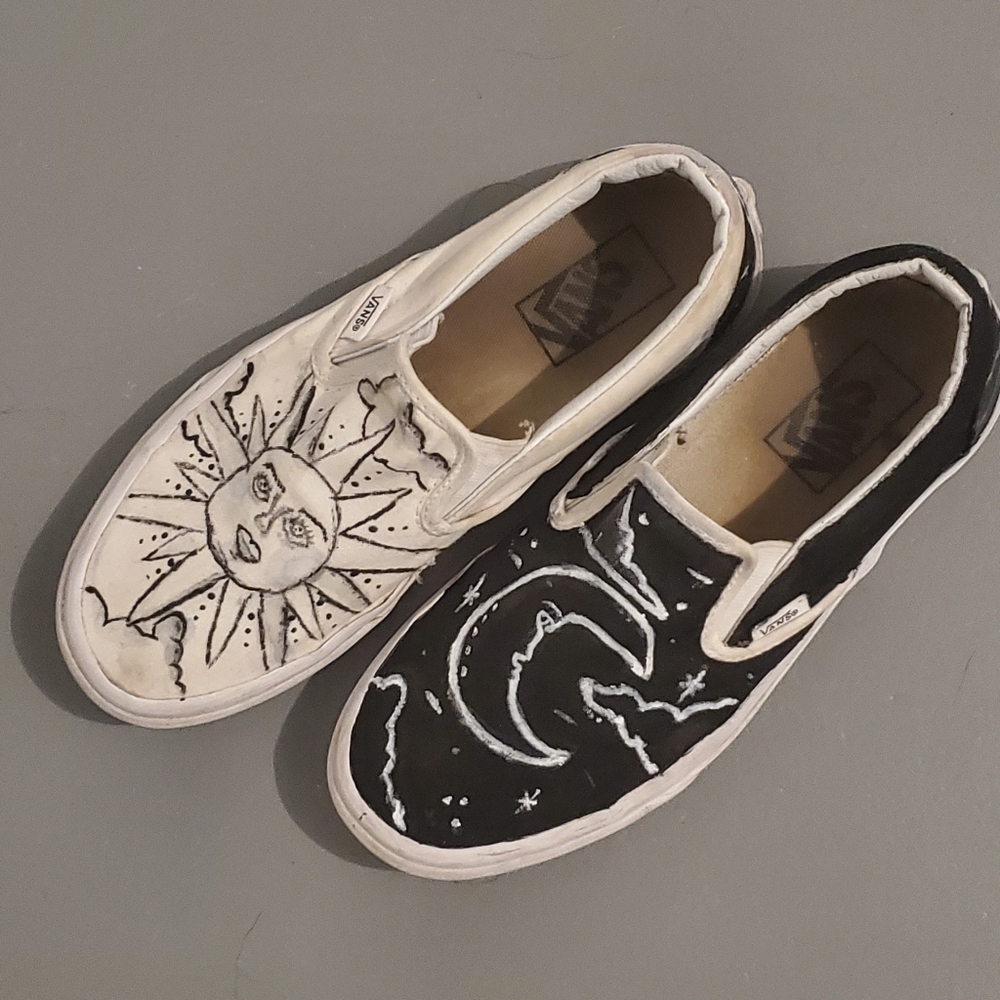 Painted slip on vans
